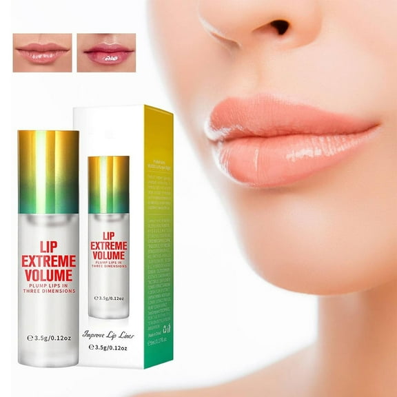 Lip Plumper, Lip Volumizer, Natural Hydrating Lip Enhancer Set for Daily Night Use, Smooth Texture, Absorbs Quickly, Reduces Fine Lines, Comfortable Wear, Versatile Makeup Base
