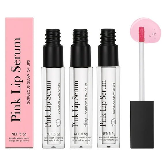 Lip Plumper - Natural Lip Plumper And Lip Care Serum, Pink Lip Gloss, Tinted Lip Balm, Moisturizing Repair Lip Gloss, Hydrating & Reduce Fine Lines, Nourishing Repair Lip Oil(3pcs)