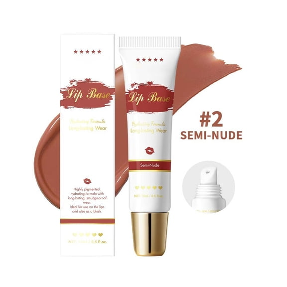 Lip Primer Base Coat - Smooth Lines & Extend Lipstick Wear, Moisturizing Formula Prevents Feathering, Intensifies Color Vibrancy for Matte & Cream Lipstick