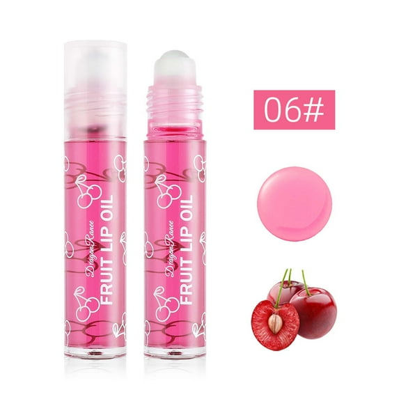 Lip Protection Oil, Lip Moisturizer, Transparent Glass Lip Oil for Dry Cracking, Portable Size, Enhances Lip Shine and Color, Lightweight and Non-Sticky formula