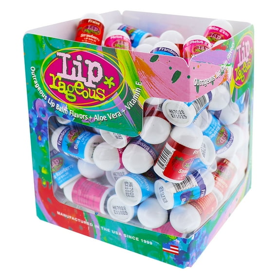 Lip Rageous Lip Balm with Aloe Vera and Vitamin E Assorted Flavors 100/Box 940FB