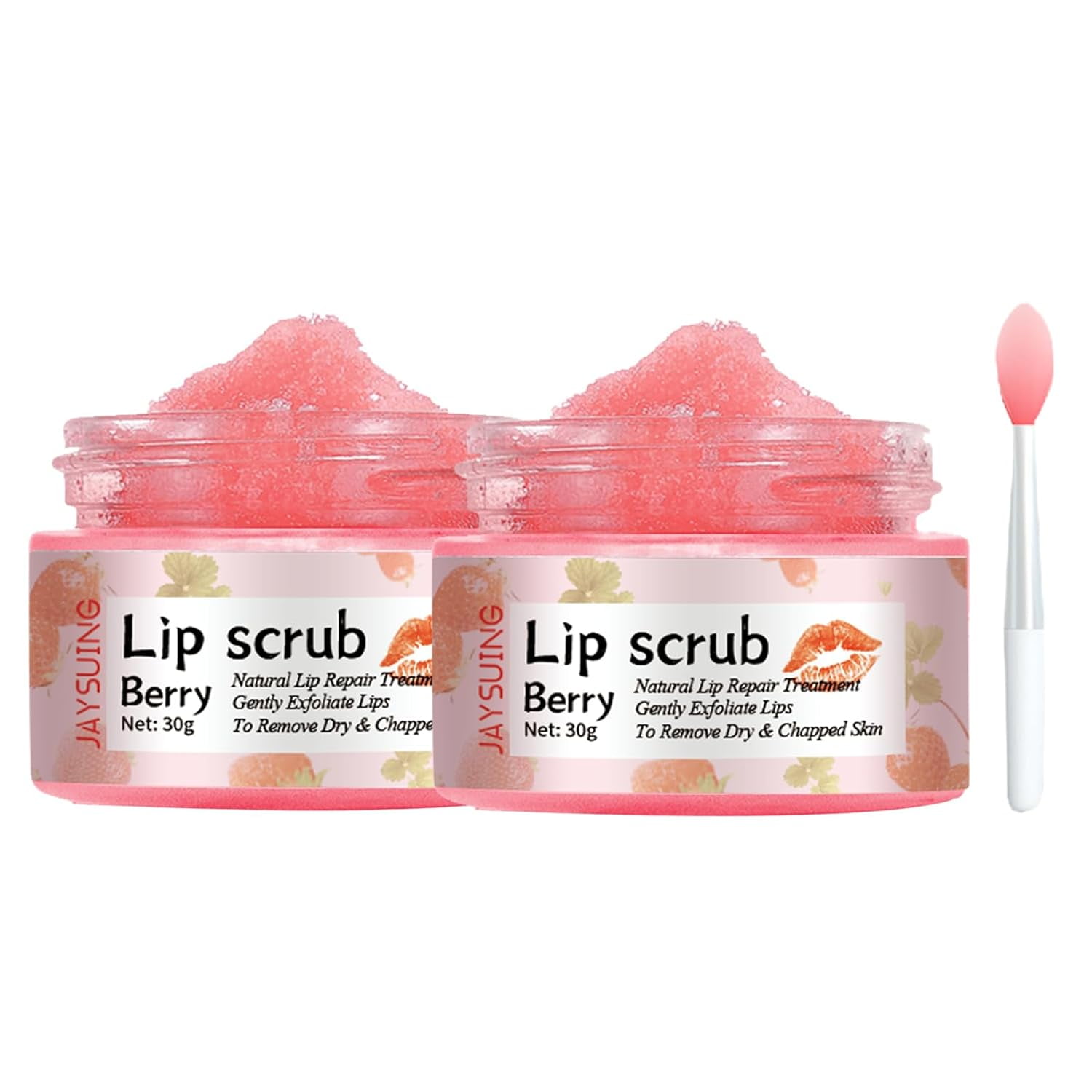 Lip Scrub, Natural Lip Scrub Exfoliator, 2Pcs Lip Exfoliator Lip Scrub