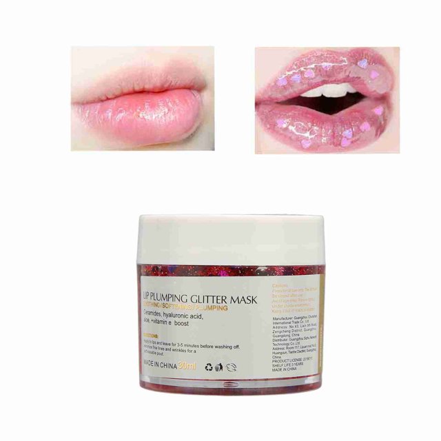 Lip Sleeping , 30ml Moisturizing Nourishing Hyaluronic Acid Glitter Lip