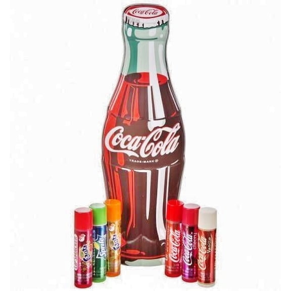 Lip Smacker Coca-Cola Contour Bottle Shaped Tin with 6 Lip Balms