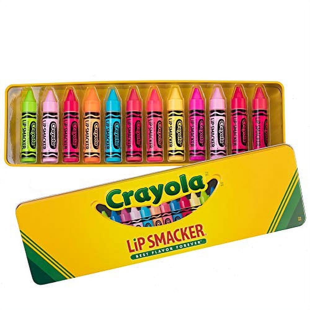 Lip Smacker Crayola Flavored Lip Balm Collectors Tin Flavor Vault