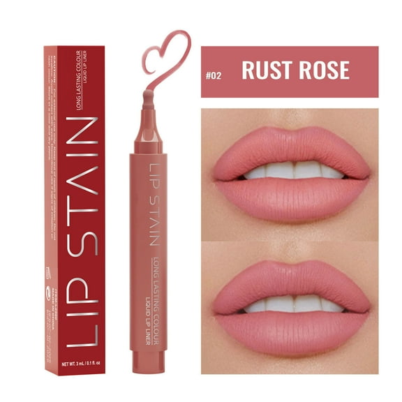 Lip Stain Makeup Pen, Marker Matte Liquid Lip Stain Pen, Hydrating Lip Stain Lip Liner Pencil, Highly Pigmented Long Lasting Lip marker pen, Smudge Proof Natural Finish, Smooth Lip Contour (#02)