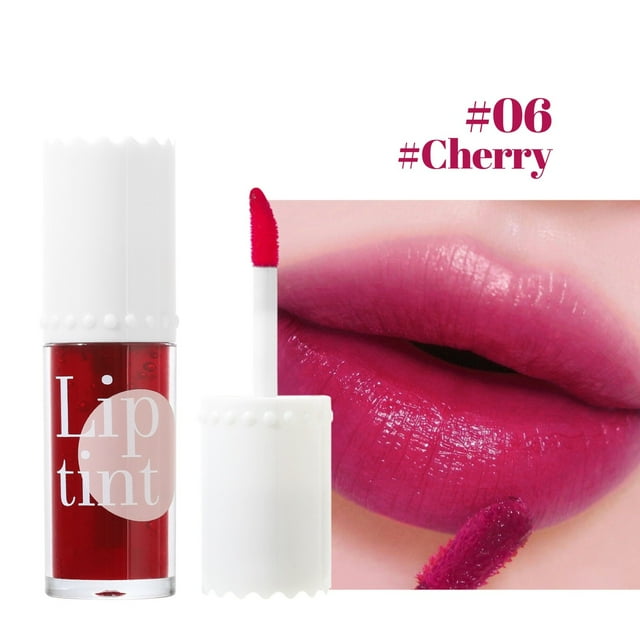 Lip Stain Tint 6 Colors Long Lasting Plumping Lip & Cheek Tint Moisturizing,Non Sticky Easy Apply Mini Water Lipstick