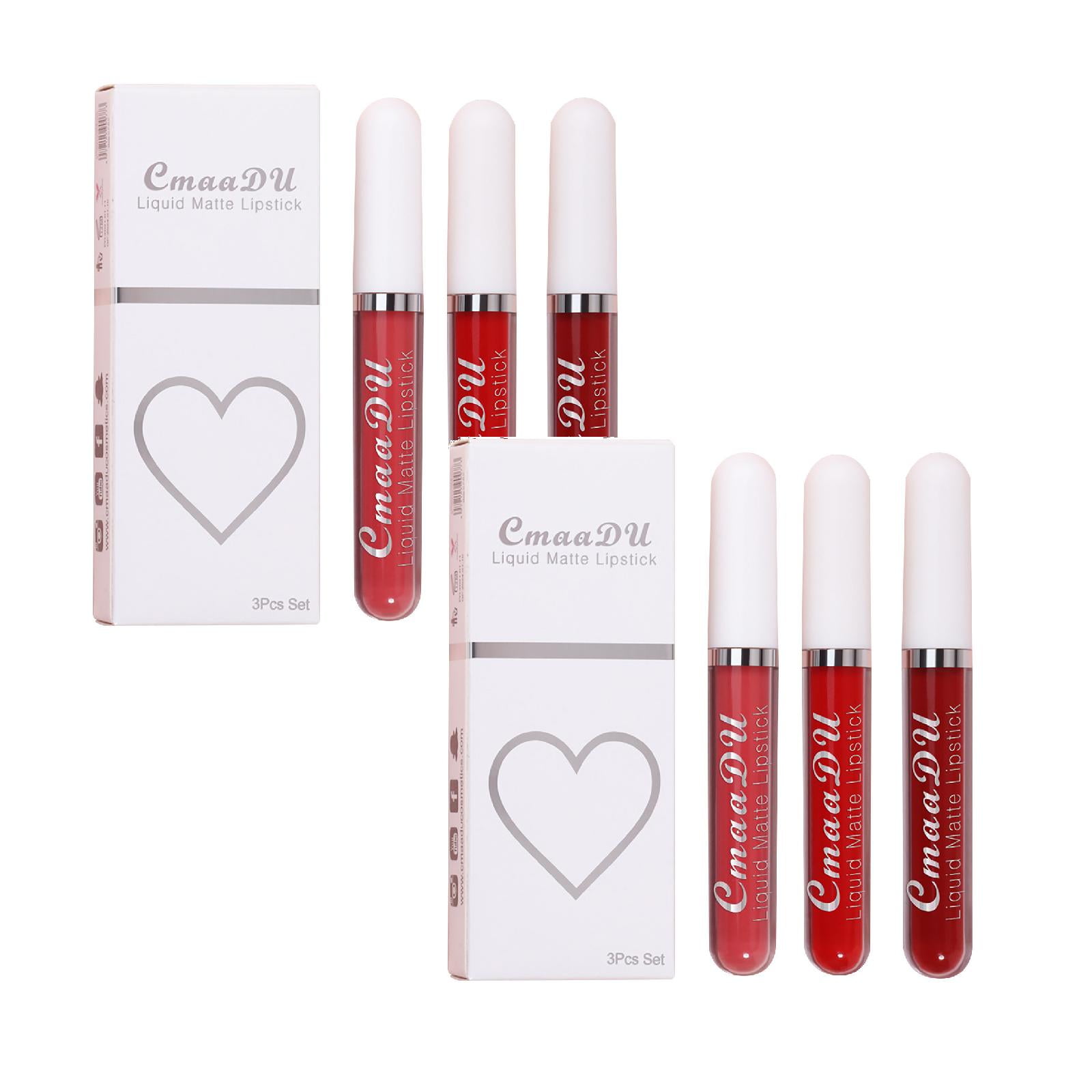 Lip Stain Velvety, 7.5Ml 18 Color Lip Gloss 3 Box Set Matte Waterproof