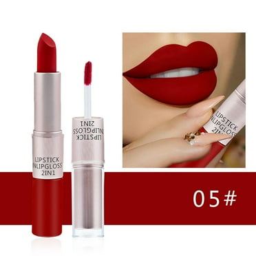 Lip Stains Long-Lasting Lip Stains Moisturizing Lip Glosses Waterproof Lipstick Lipstick Primers 2 In 1 Lipstick And Liquid Lipgloss Double Head Lipstick Exquisite And Attractive 24 Hour Lip Stain