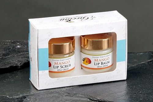 Lip scrub and lip balm boxed set - Mango