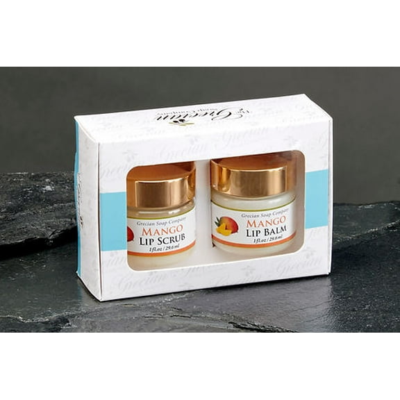Lip scrub and lip balm boxed set - Mango