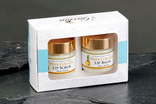 Lip scrub and lip balm boxed set - Strawberry