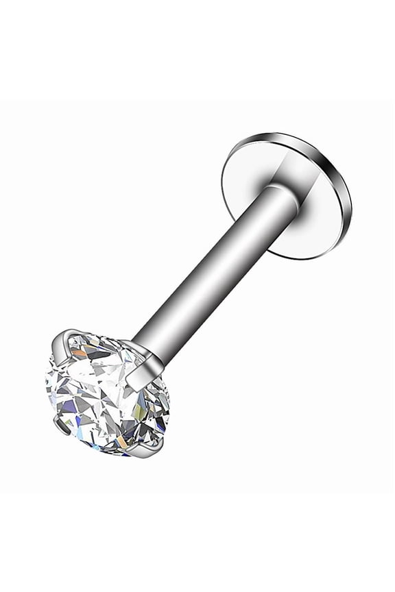 Lip studs, earrings, stainless steel lip rings, 1.2mm zircon long rod, ear bone studs, trendy puncture accessories