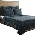 thumbnail image 1 of Lipa 96 x 108 Handmade King Size Quilt with Polyfill, Textured, Bay Green, 1 of 5