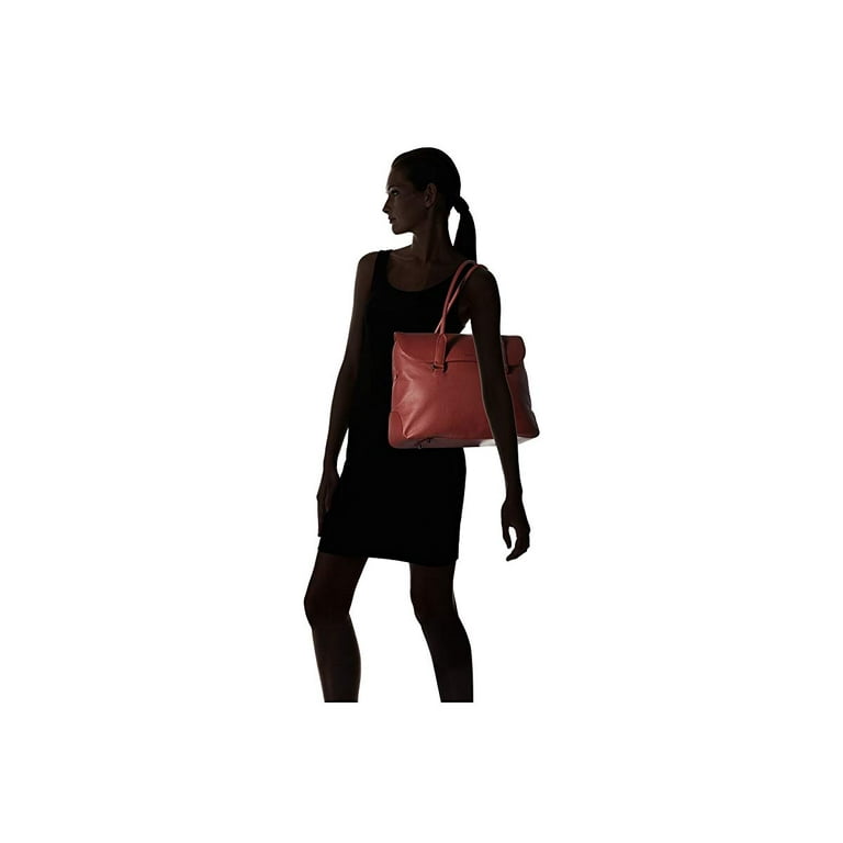 Lipault Paris Plume Elegance Leather Laptop Tote Bag Ruby Walmart