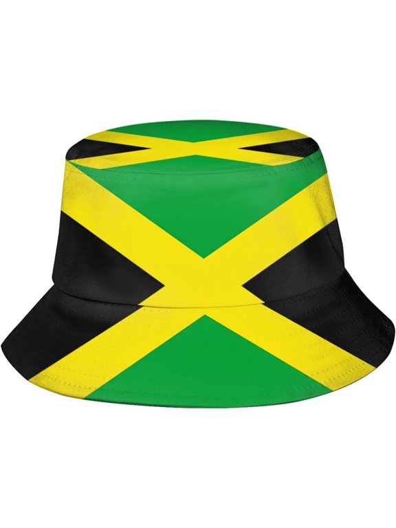 Liphontcta RJTXKSBY Jamaica Flag Bucket Hat, Unisex Jamerican Flag Bucket Hat Outdoor Beach Summer Fisherman Cap for Women Men