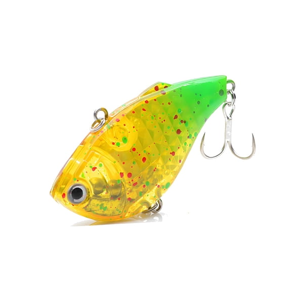 Lipless Fishing Lure 2.4 in 0.53 Oz Sinking Vibration Hard/bait with Rattle, Fast Search for Bass Striped Bass, Valentines Day Gifts, C