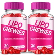 Lipo Chewies Gummies, Maximum Strength Formula, Lipo Chewies ACV Supplement Gelatin Free, 2 Month Supply 2 pack