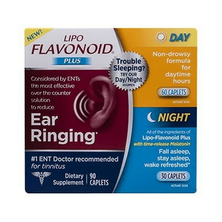 Lipo-Flavanoid Plus Day and Night Combo Kit Caplets, To Reduce Ear Ringing, 90 ct