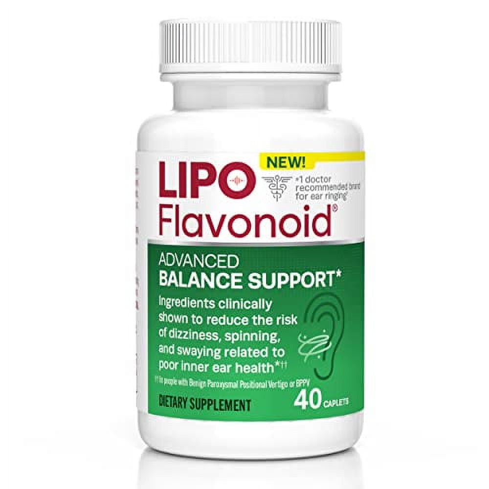 LipoFlavonoid Advanced Balance Support Daily Supplement, Helps Reduce The Risk of Vertigo Like
