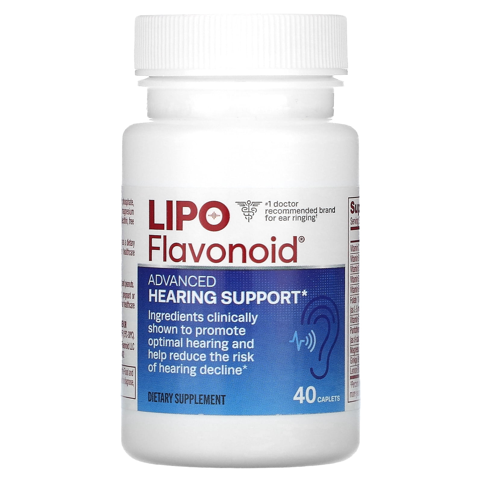 Lipo-Flavonoid Advanced Hearing Support, 40 Caplets - Walmart.com