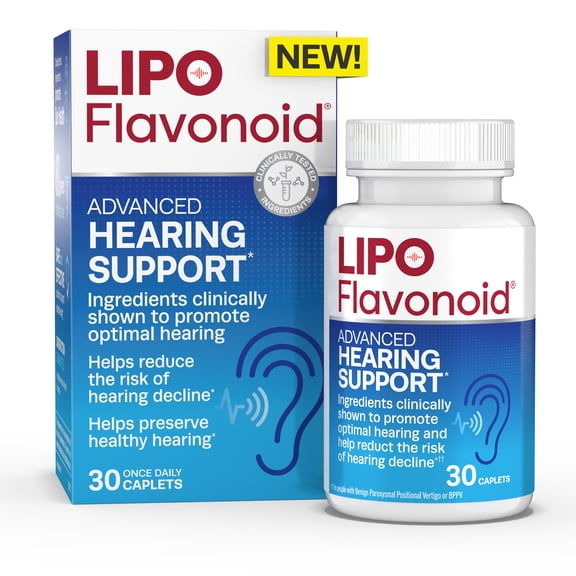Lipo-Flavonoid Advanced Hearing Support for Hearing Decline, 30 Caplets