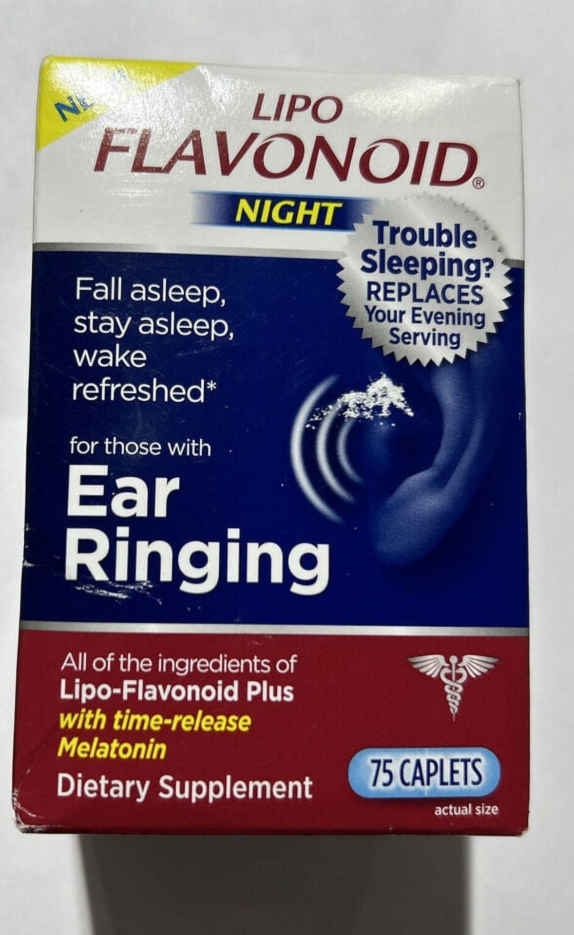 Lipo Flavonoid Night Ear Ringing Caplets 75 Count