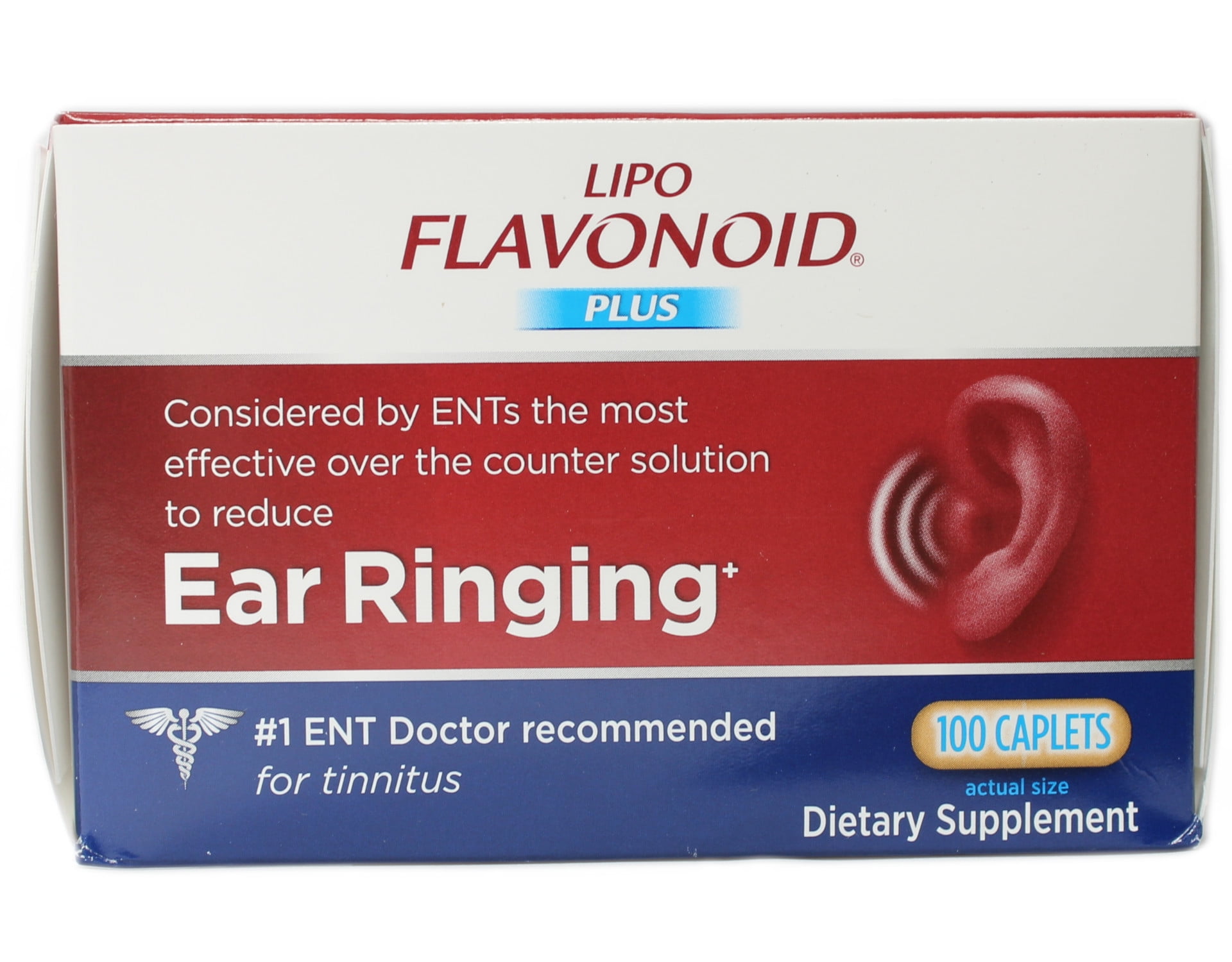 LipoFlavonoid Plus Ear Health Supplement 100 Caplets 1 ENT Doctor for Ear