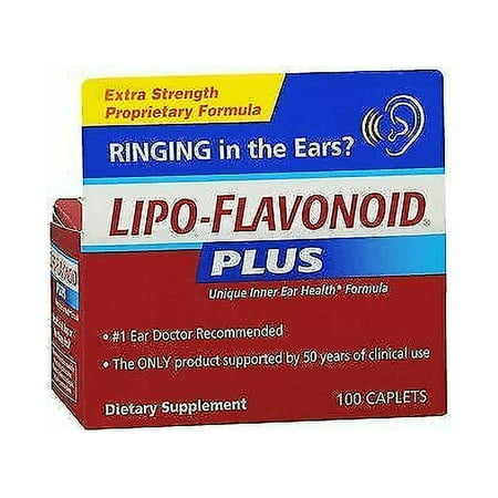 Lipo-Flavonoid Plus Inner Ear Health Dietary Supplement - 100 Caplets, Pack of 5