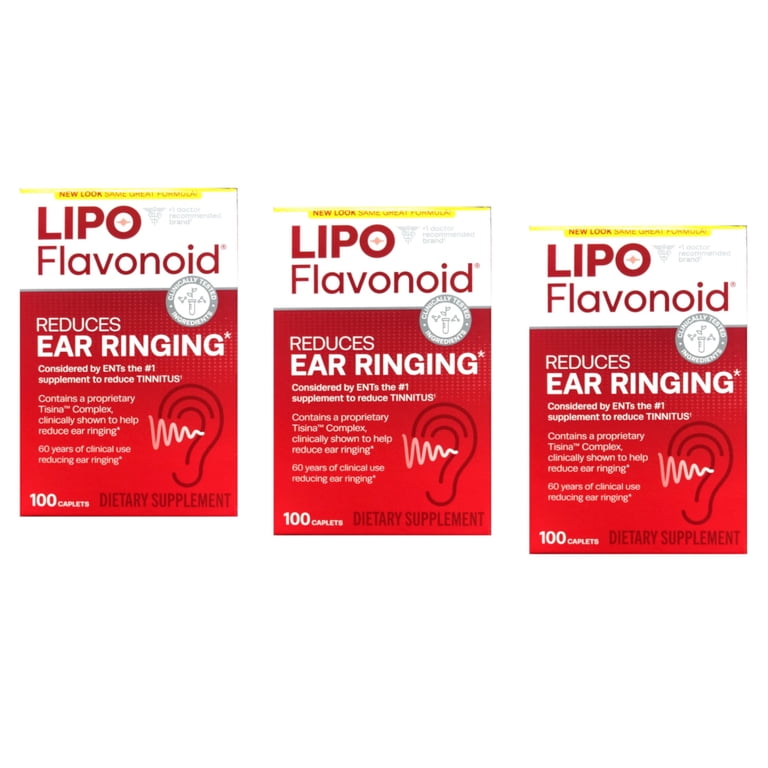 semaglutide ear ringing Lipo Flavonoid Ear Ringing Relief Supplement, Clinically Tested Ingredients, 100 Caplets (pack of 3)