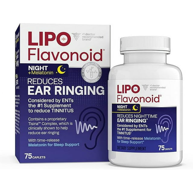 Lipo Flavonoid Plus, Nighttime PM Tinnitus Relief for Ringing Ears with