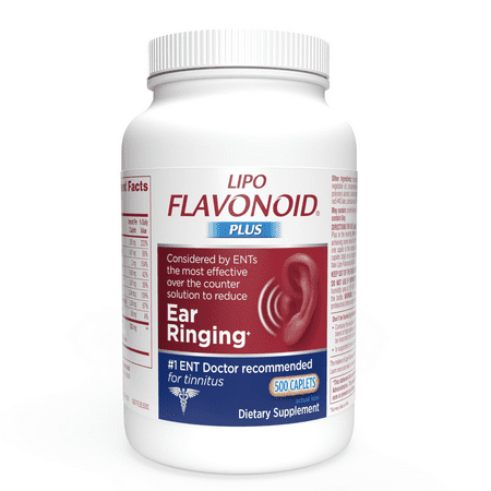 Lipo-Flavonoid Plus, Tinnitus Relief for Ear Ringing, Health Supplement, 500 Caplets, Value Size