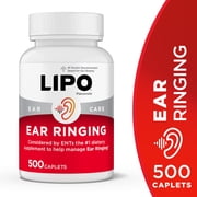 Lipo Flavonoid Ear Ringing - Doctor-Recommended for Ringing Ears   Clinically Proven Lemon Bioflavonoid Complex with Vitamins C, B1, B2, B6, B12, Calcium - 500 Caplets