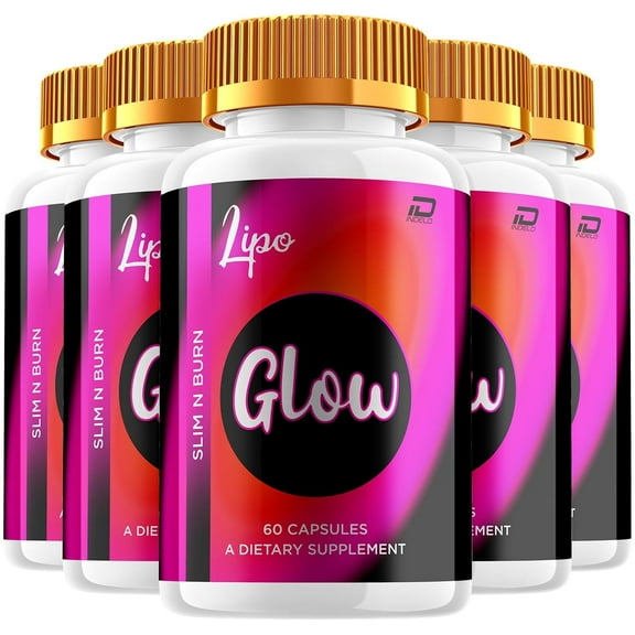 Lipo Glow Keto Capsules - LipoGlow Advanced Formula, Lipo Glow Keto Pills Maximum Strength, 5 Pack, 300 Capsules