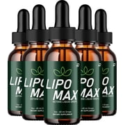 Lipo Max   LipoMax Extra Strength All Natural Healthy Organic Support, 5 Pack, 5 Month Supply