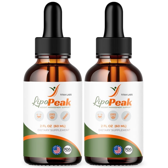 Lipo Peak Advanced Formula Drops to Support Active Lifestyle LipoPeak 60 Servings