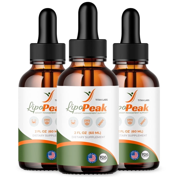 Lipo Peak Advanced Formula Drops to Support Active Lifestyle LipoPeak 90 Servings
