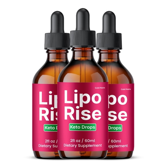 Lipo Rise Drops Liquid Supplement, LipoRise Supplement, All Natural Formula, Overall Health & Wellness For Men and Women 60 mL per Bottle (3 Pack)