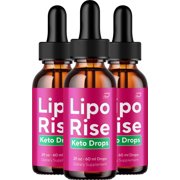Lipo Rise Liquid Drops   LipoRise Natural Blend Healthy Organic Support, 3 Pack, 3 Month Supply