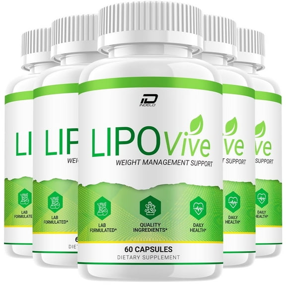 Lipo Vive Keto Capsules - LipoVive Advanced Formula, Lipo Vive Keto Pills Maximum Strength, 5 Pack, 300 Capsules