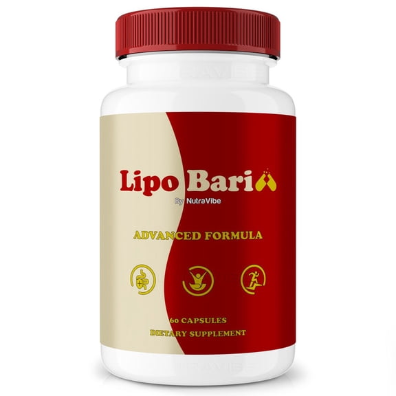 LipoBari Natural Daily Pill Formula Designed to align with Fitness Goals, Support active Lifestyle & Body Balance | Just 2 Easy-to-Swallow Pills Daily (60 Capsules)