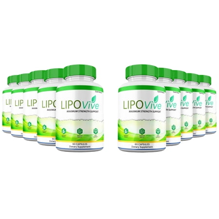 LipoVive Capsules, Maximum Strength Advanced Formula, Lipo Vive Pills Premium Supplement, All Natural Ingredients (10 Pack)