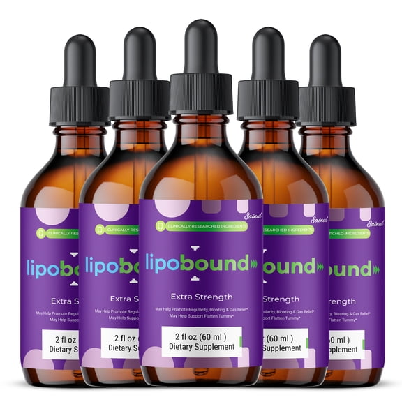 Lipobound Drops, High Potency Formula, Lipo Bound Drops Liquid Supplement, All Natural Premium Ingredients 60 ML (5 Pack)