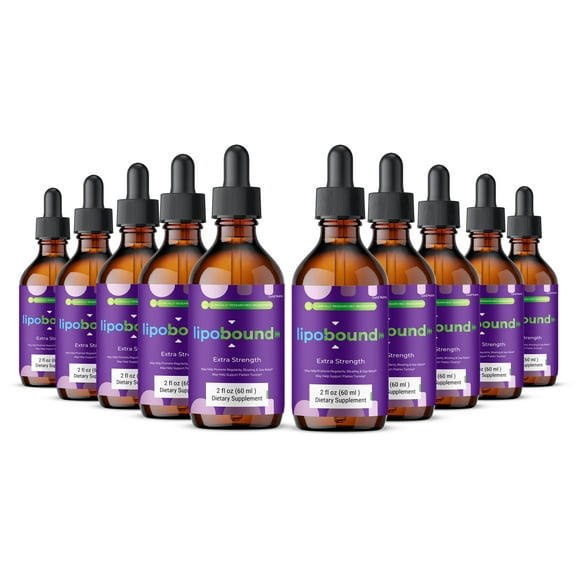 Lipobound Drops Liquid Supplement, Lipo Bound Supplement, All Natural Keto Formula, Overall Wellness & Energy 60 mL per Bottle (10 Pack)