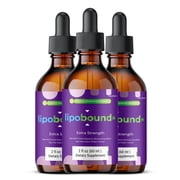 Lipobound Drops Liquid Supplement, Lipo Bound Supplement, All Natural Keto Formula, Overall Wellness & Energy 60 mL per Bottle 3 Pack