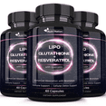 thumbnail image 1 of Liposomal Glutathione 500mg with Resveratrol, Quercetin & Bromelain – Advanced Antioxidant & Immune Support Supplement, Cellular Detox & Absorption Support – 180 Capsules, 1 of 7