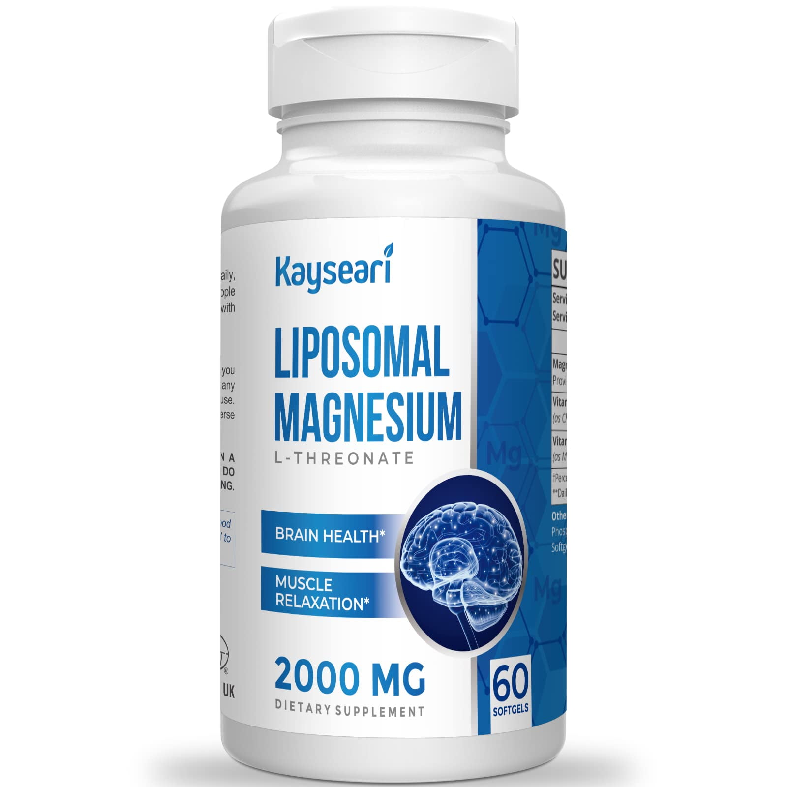 Liposomal Magnesium LThreonate 2000mgHigh AbsorptionMagnesium