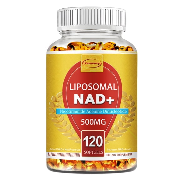 Liposomal NAD+ Supplement - 500mg - Precursor To Boost NAD+ Levels for Cellular Energy, Metabolism & Healthy Aging Support - 120 Capsules