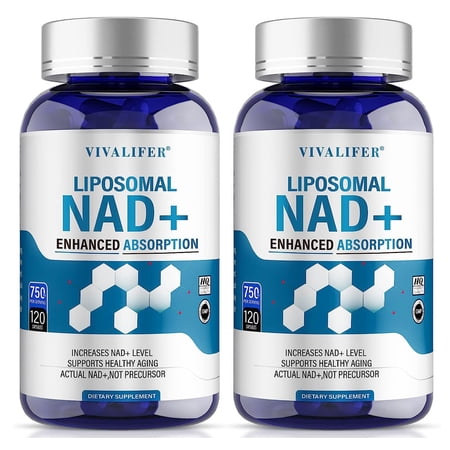 Liposomal NAD+ Supplement, NAD+ 500mg with TMG 250 mg for Ultra Max Enhanced Absorption, Promotes Anti-Aging, Energy and DNA Repair, Brain Function - 240 Capsules
