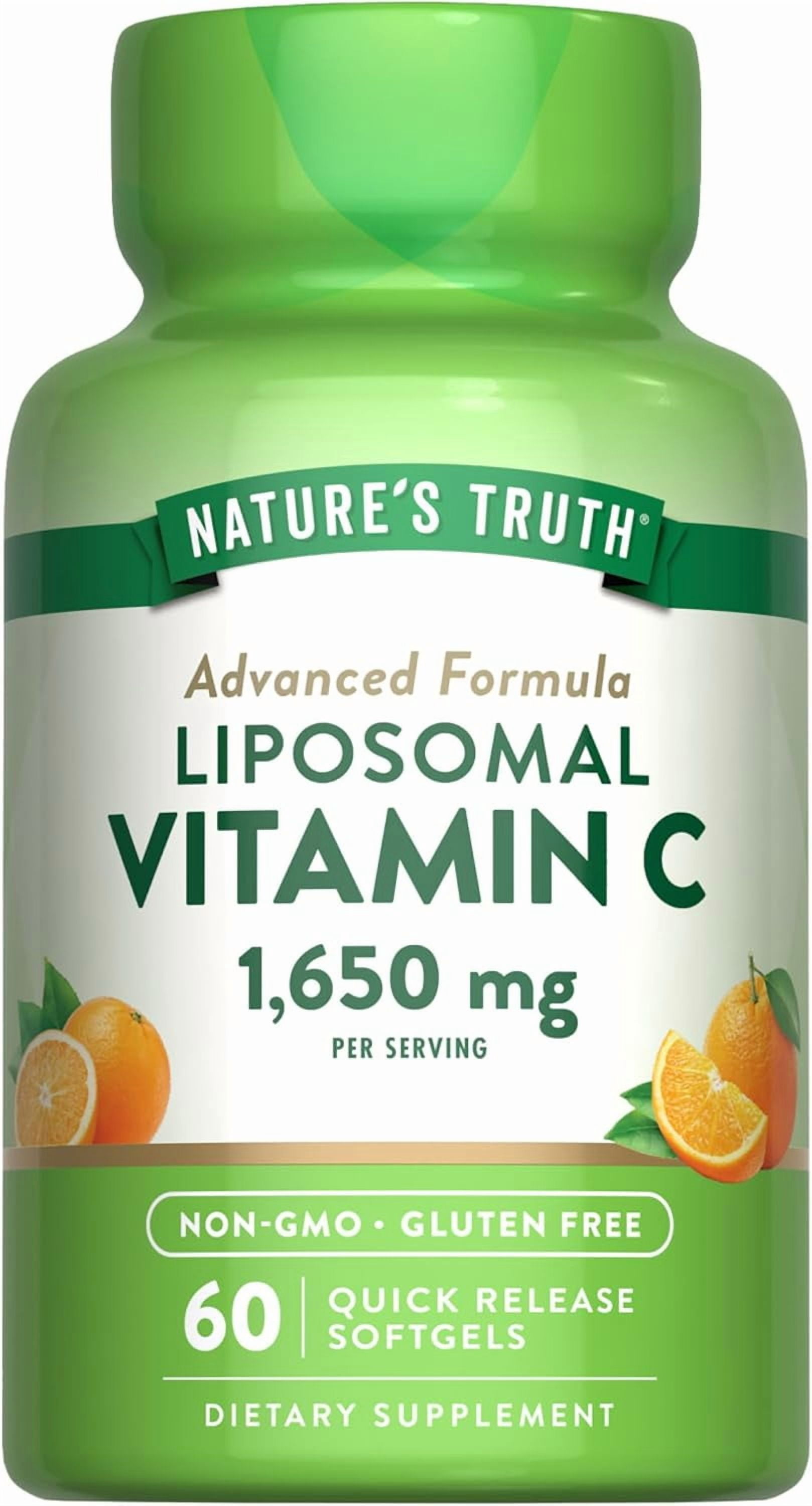 Liposomal Vitamin C | 1650mg | 60 Softgels | Non-GMO, Gluten Free